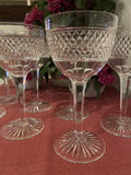 Juego de 7 copas de fino cristal tallado