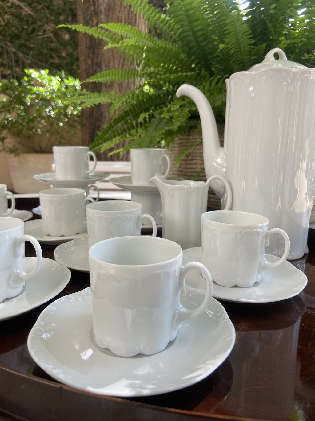 Juego de café en porcelana alemana "Rossenthal"