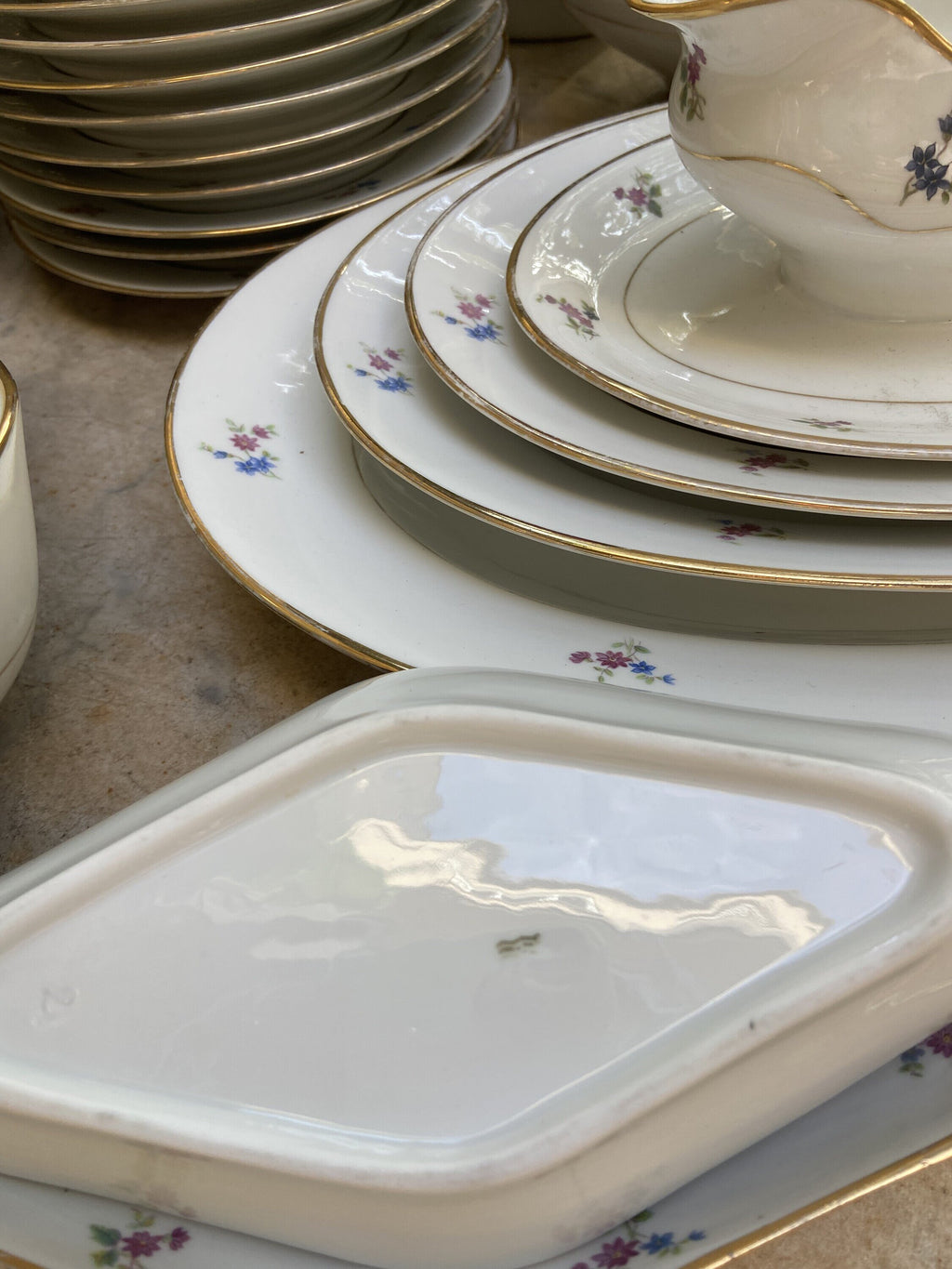 Vajilla en porcelana "Bidasoa", para 10 comensales.