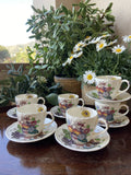 6 tazas café en loza inglesa "Spode"