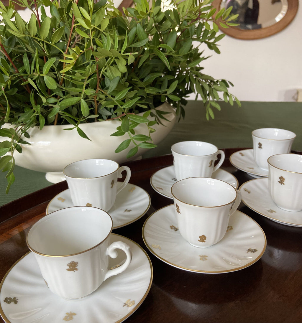 6 tazas café fina porcelana "Bidasoa"