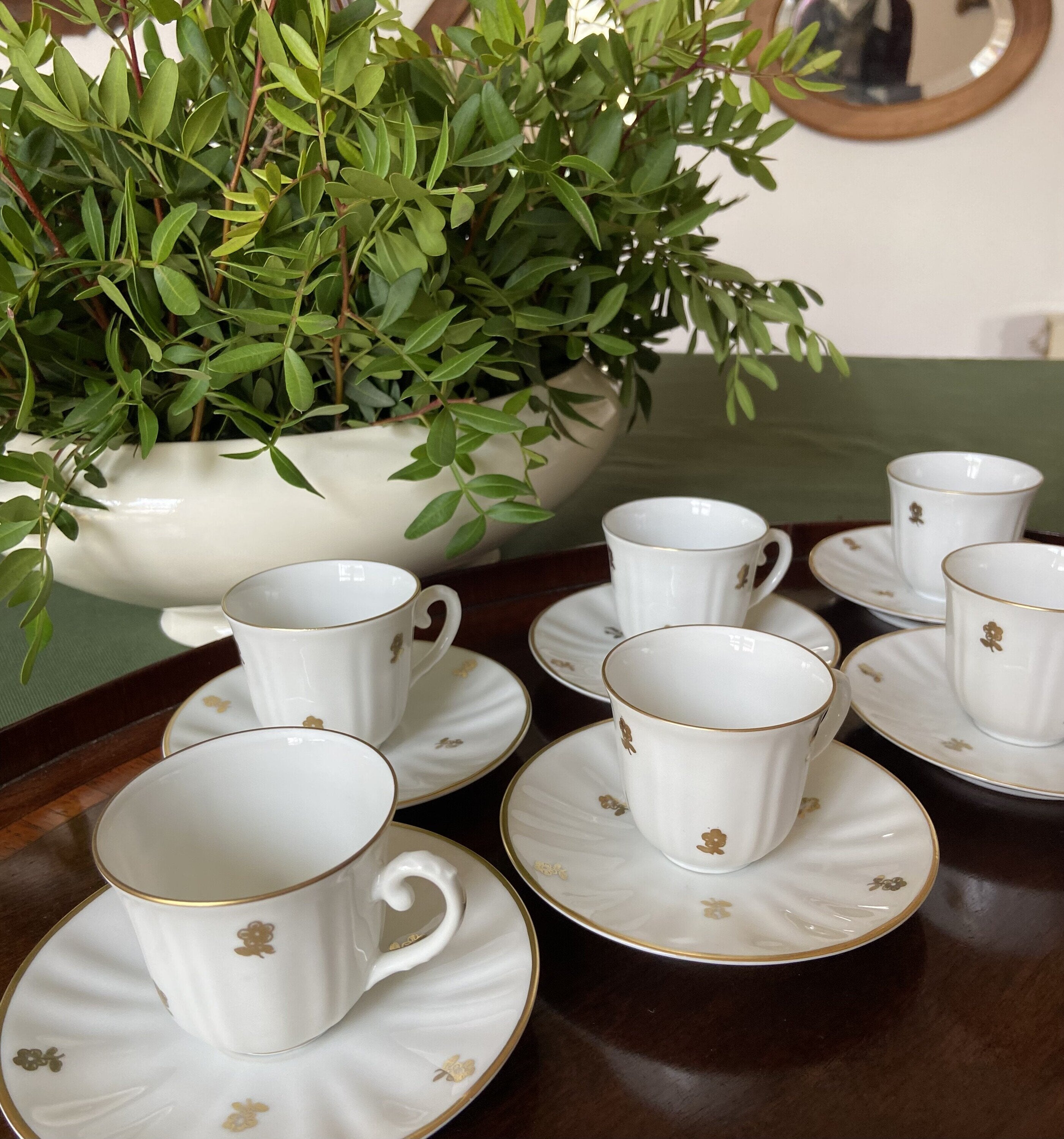 6 tazas café fina porcelana "Bidasoa"