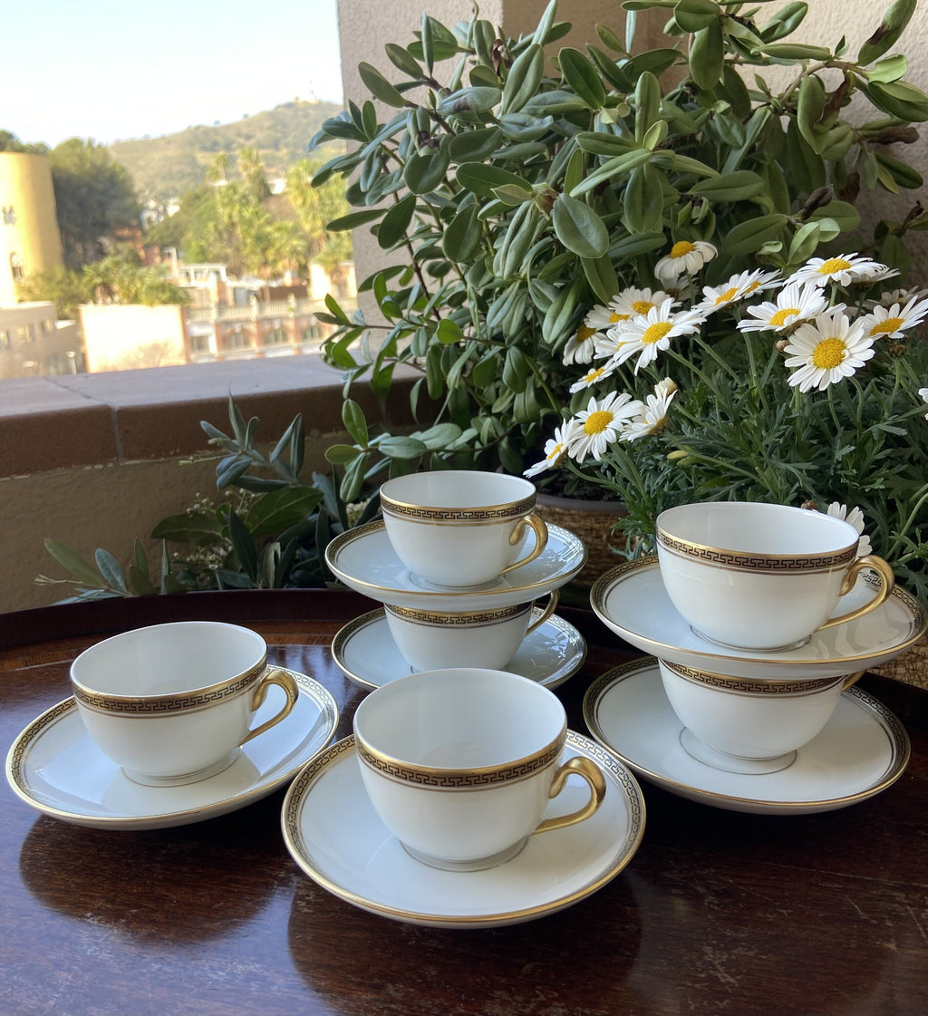 6 tazas café en porcelana "Bidasoa".
