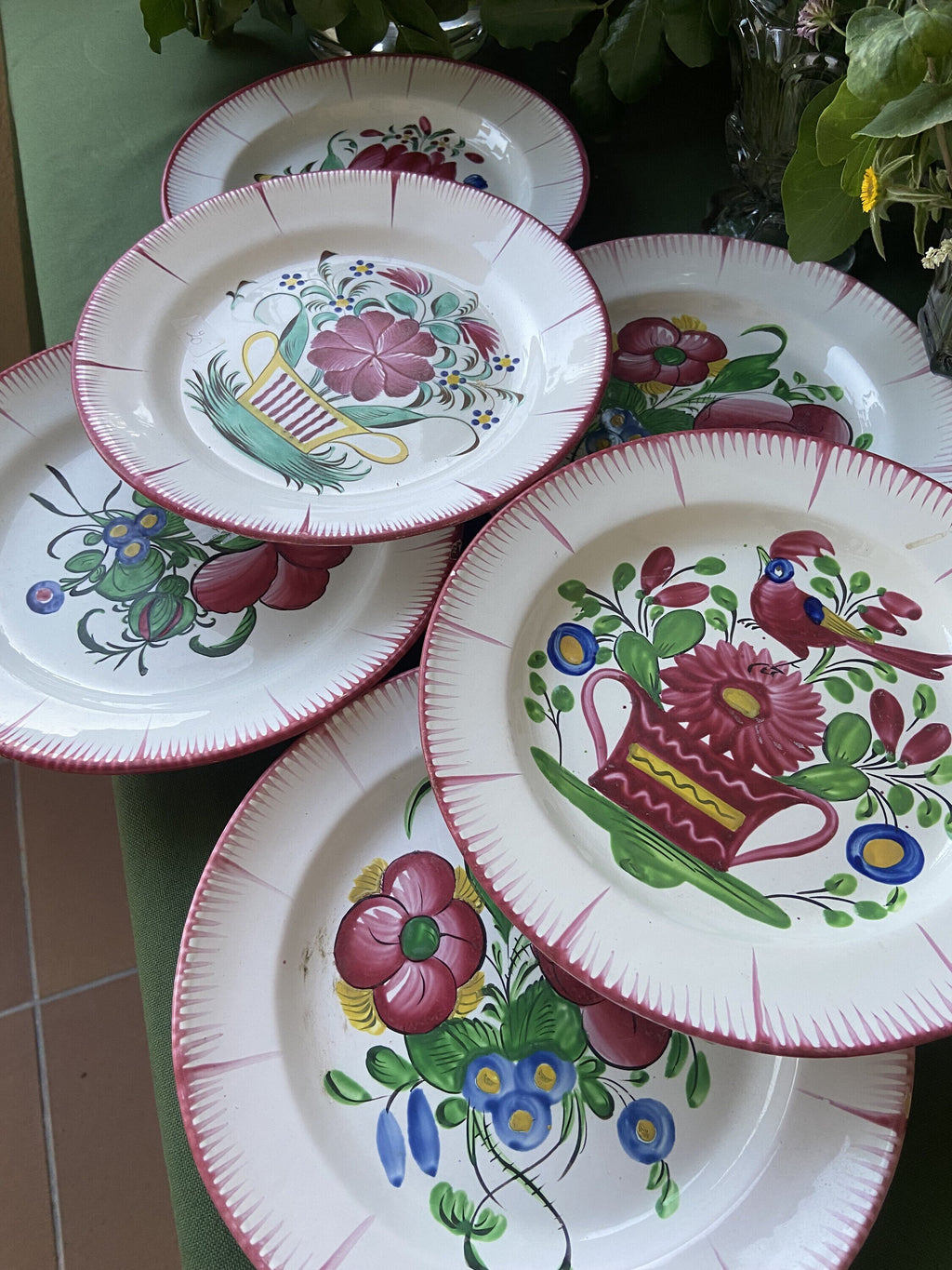 Juego de 6platos de loza franceses.