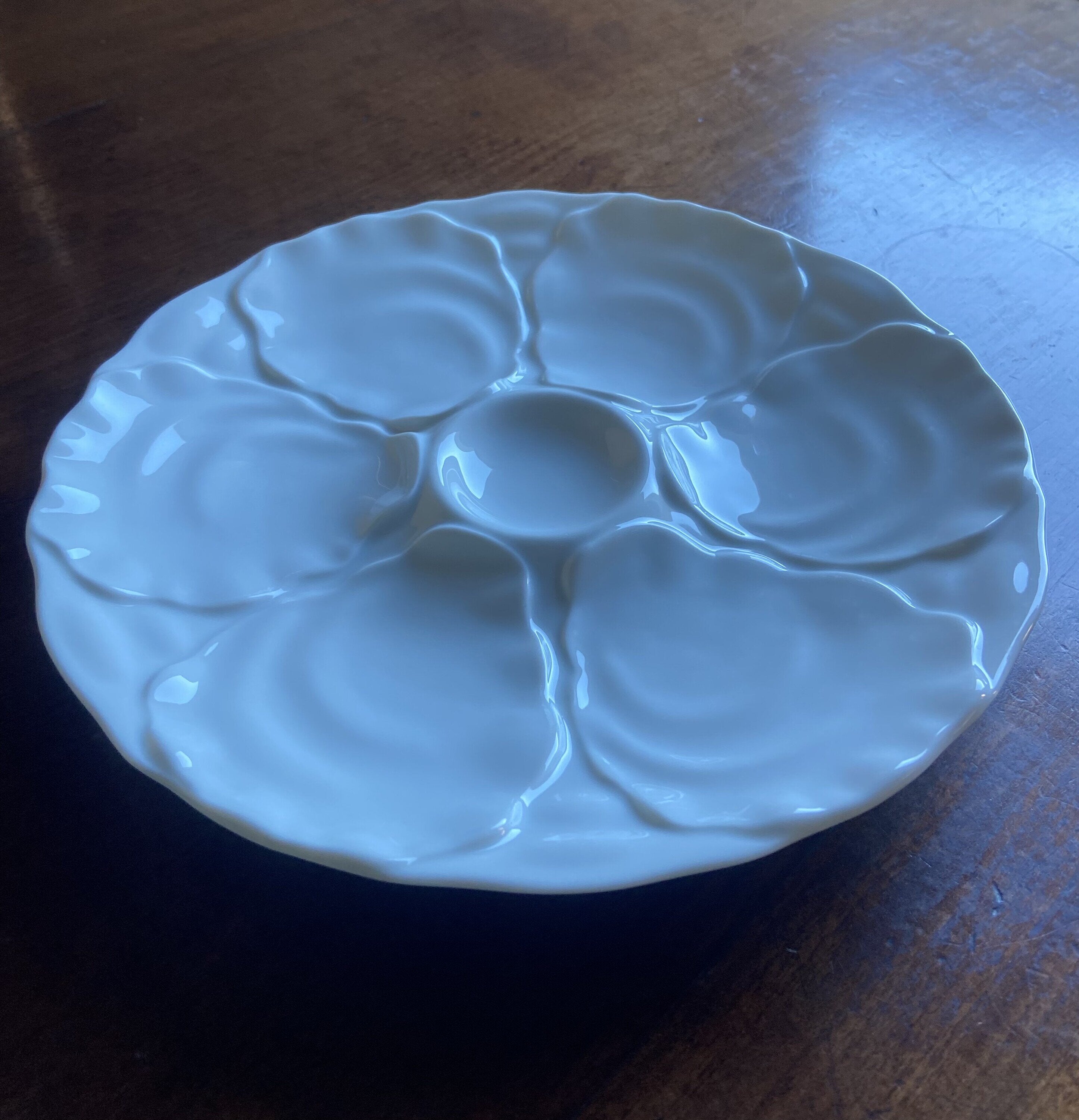 Platos para ostras en porcelana "Bidasoa".