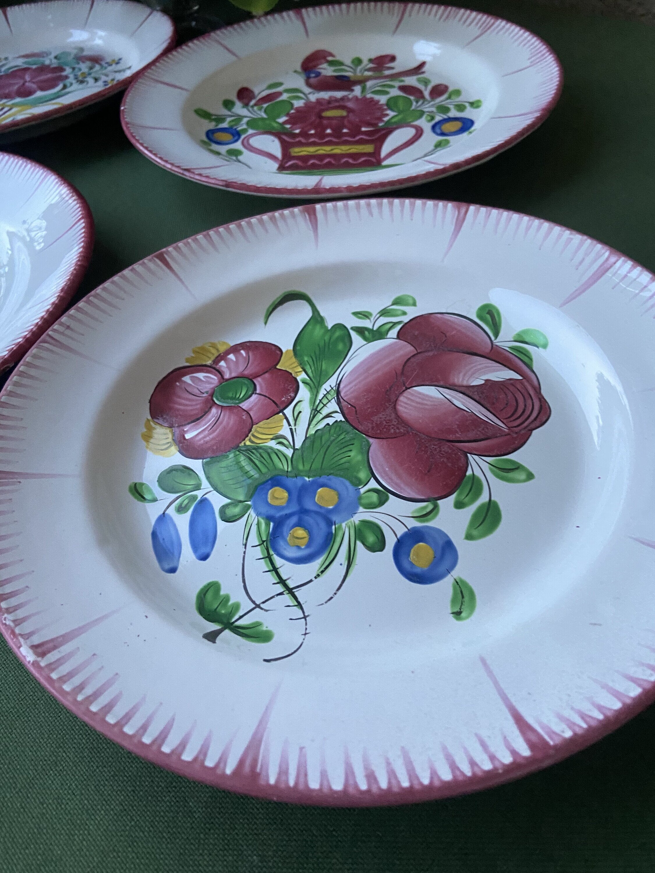 Juego de 6platos de loza franceses.