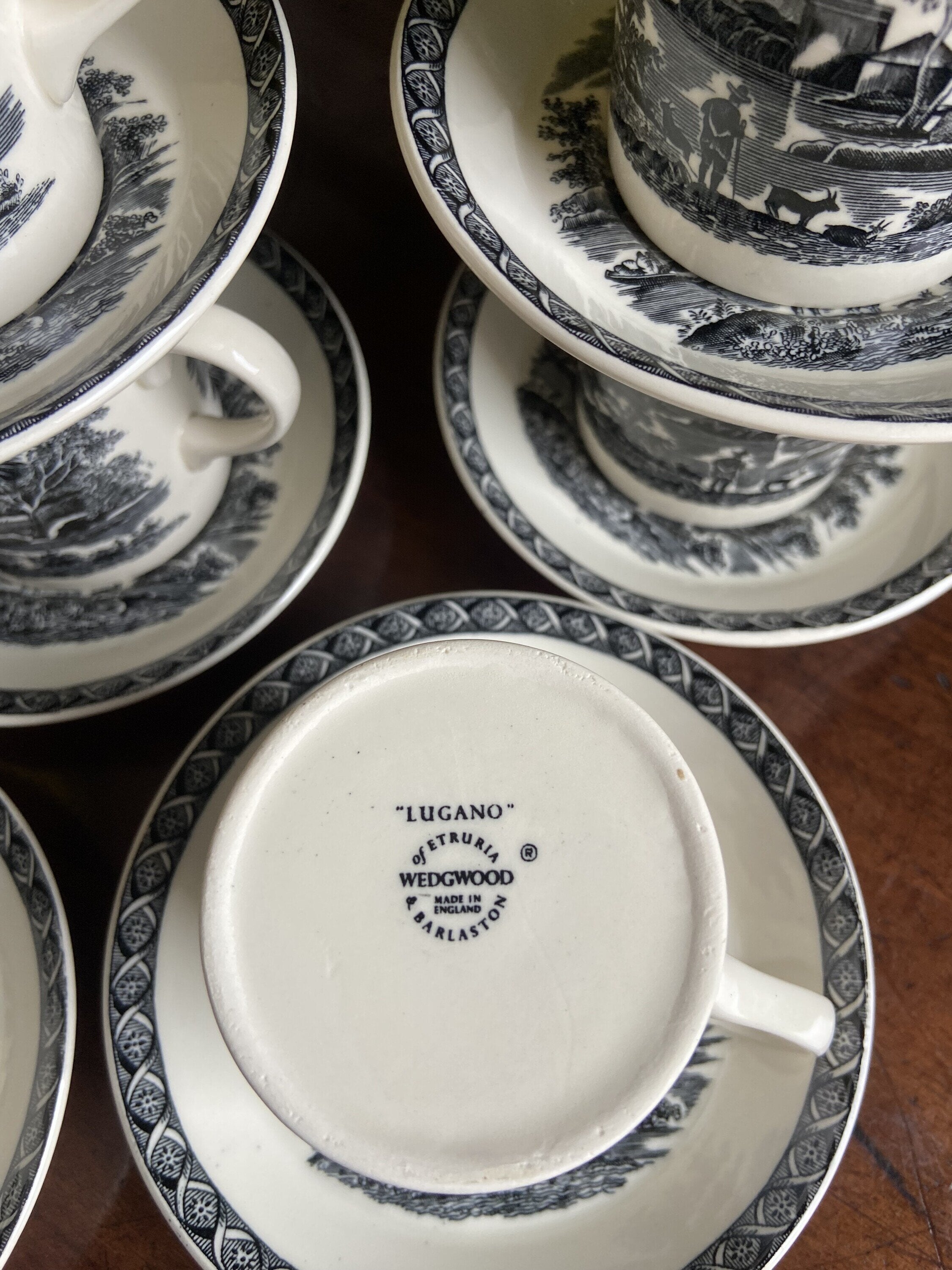 6 tazas de café en porcelana inglesa"Wegwood" (mod.Lugano)