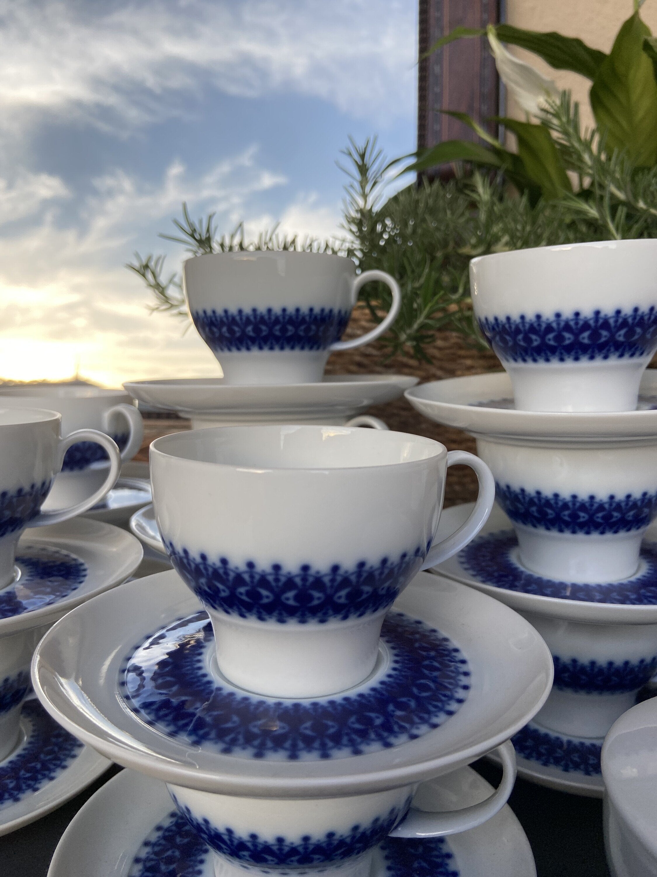 Juego de café en porcelana alemana "Thomas".