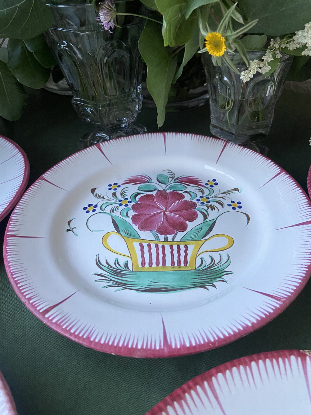 Juego de 6platos de loza franceses.