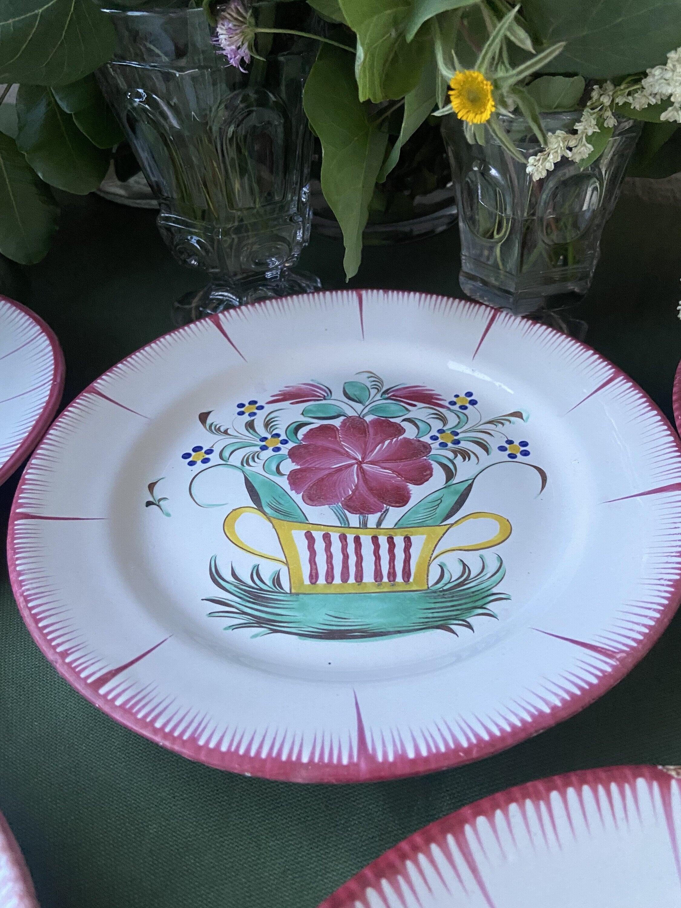 Juego de 6platos de loza franceses.