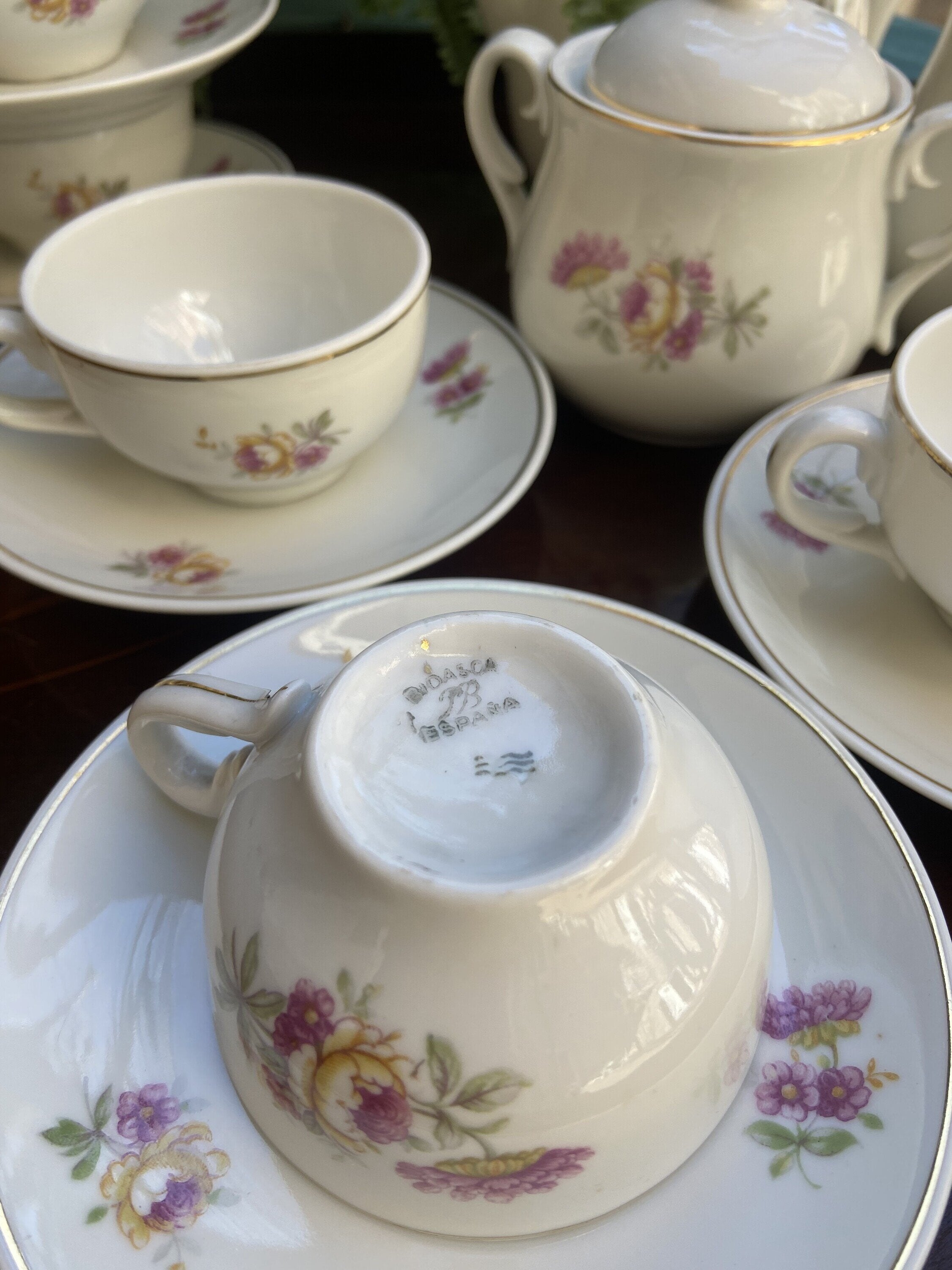 Juego de café en porcelana "Bidasoa"
