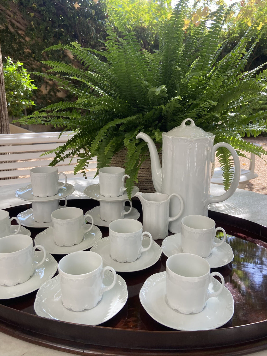 Juego de café en porcelana alemana "Rossenthal"