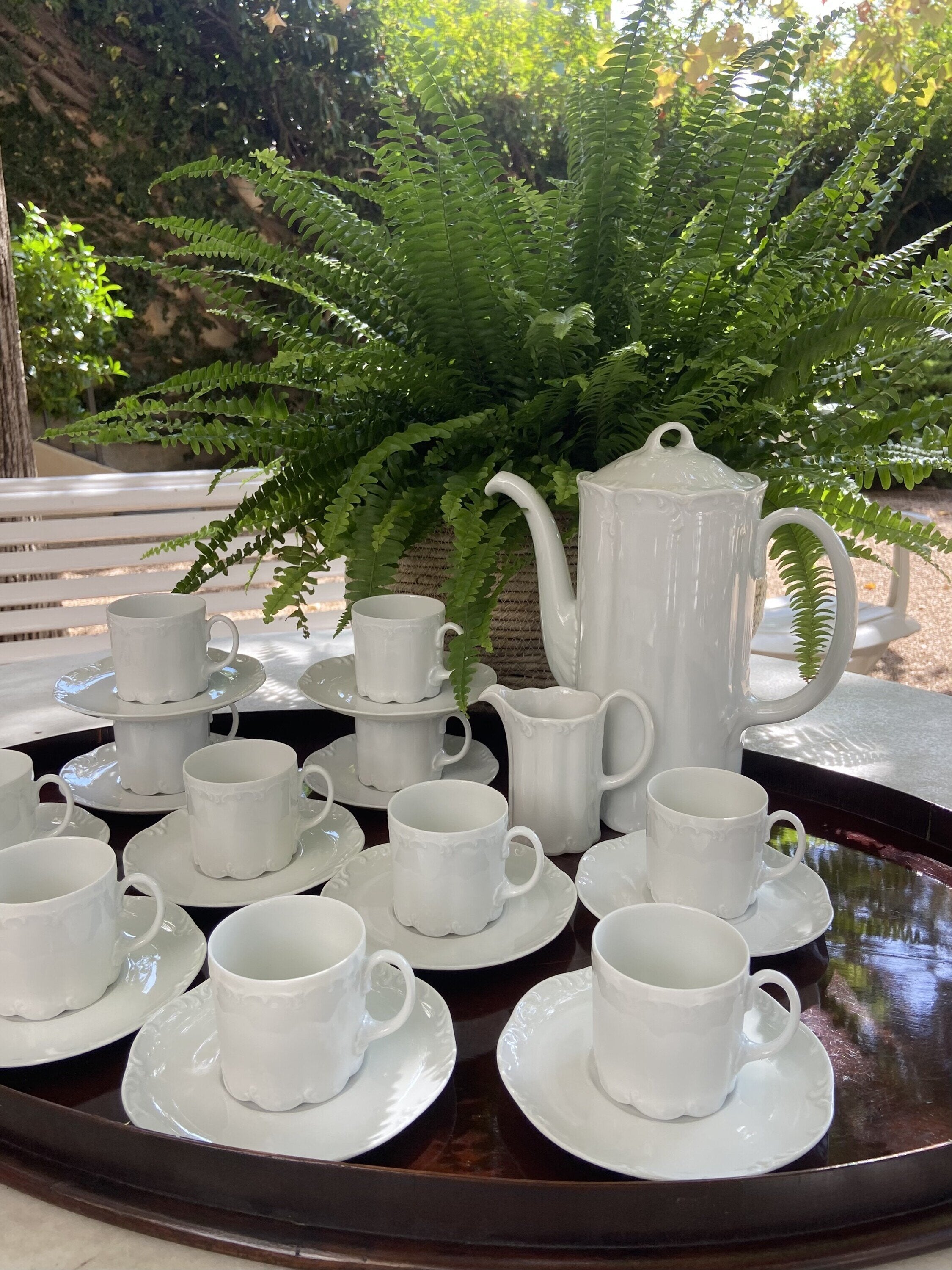 Juego de café en porcelana alemana "Rossenthal"