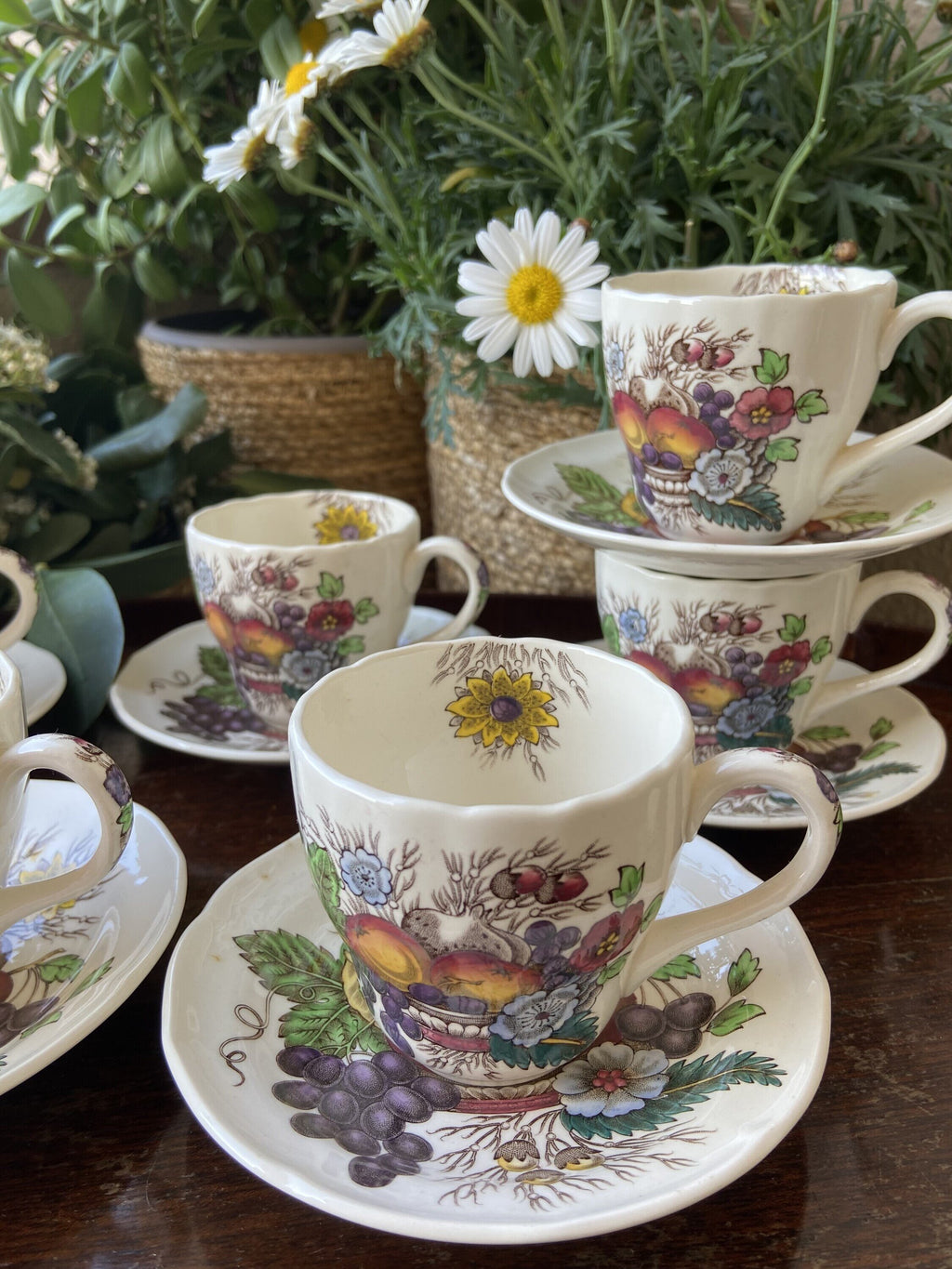 6 tazas cafe en loza inglesa "Spode"