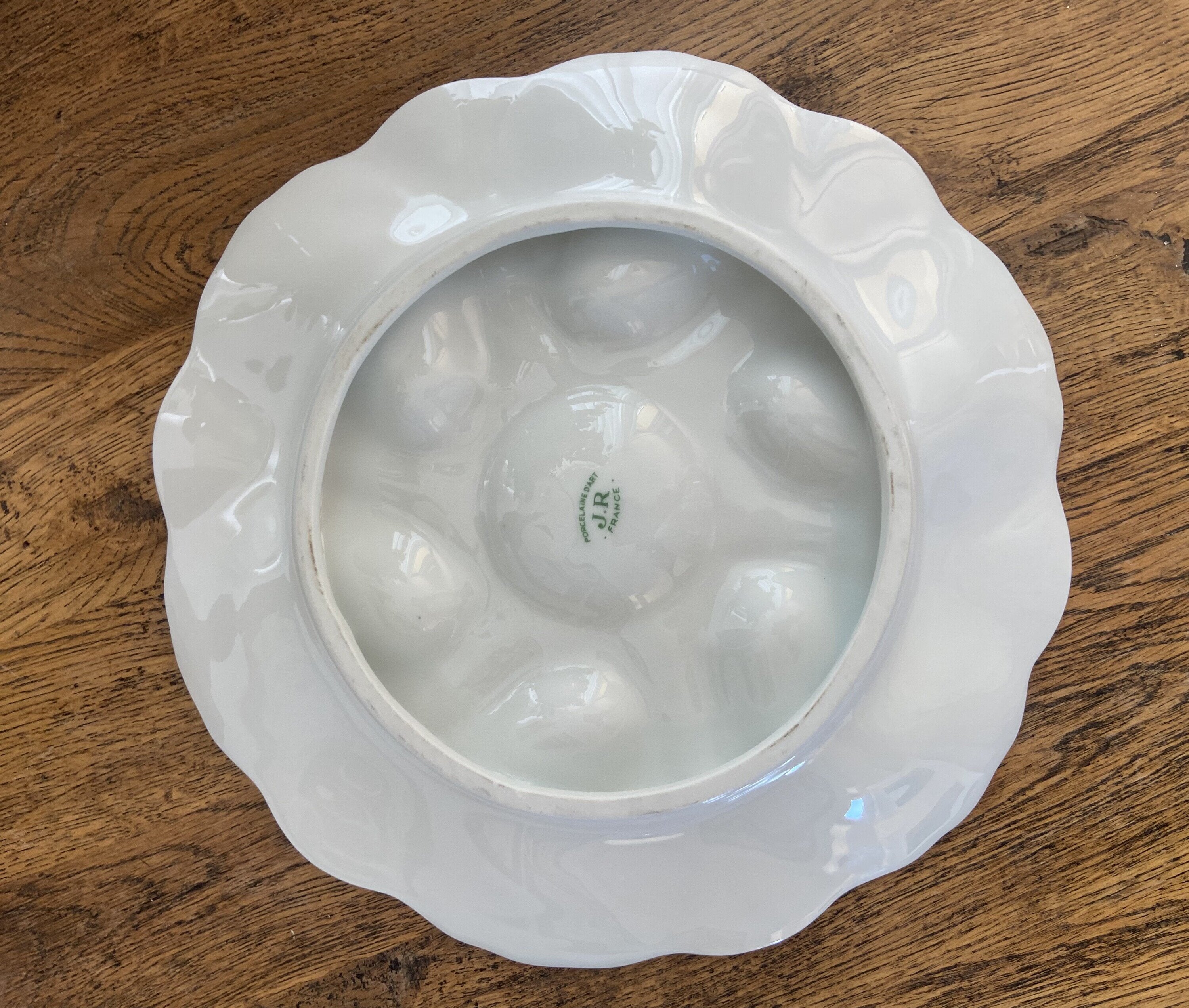 Platos para ostras en porcelana francesa "porcelaine d´art J.R."