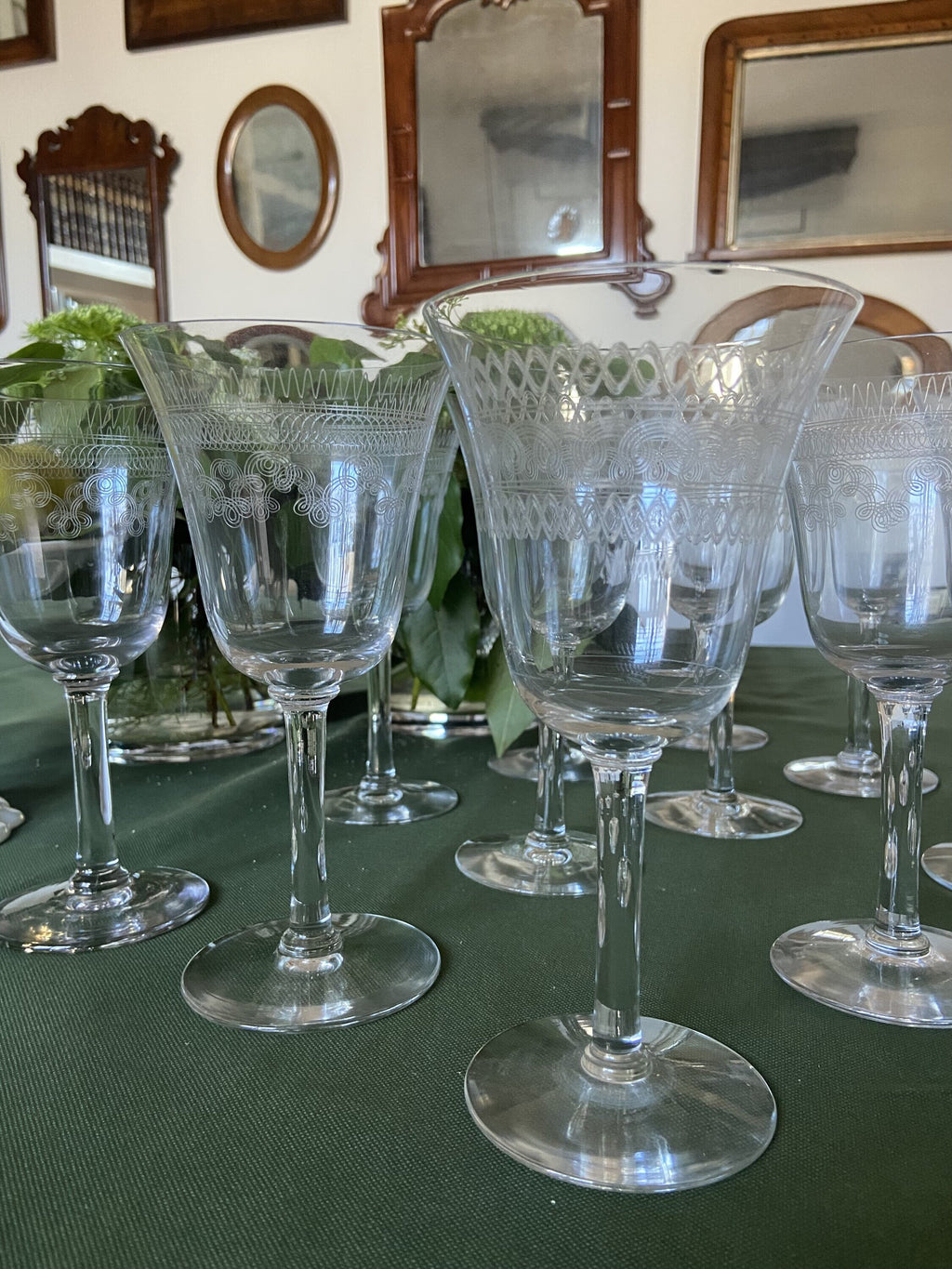 Copas de cristal talladas
