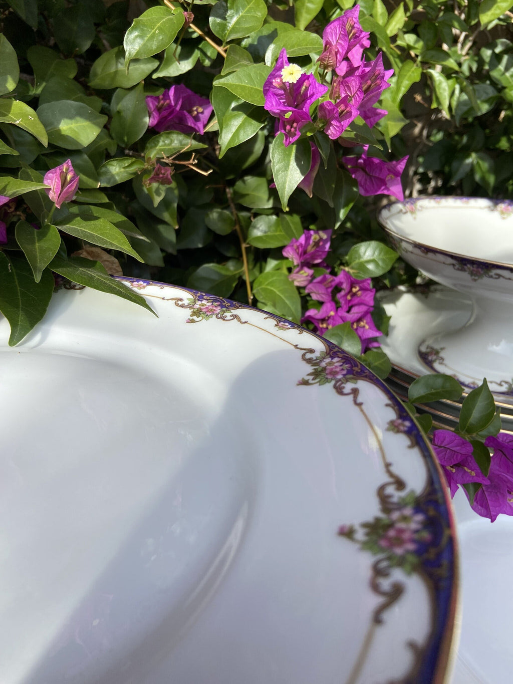 Vajilla en fina porcelana francesa de Limoges "W.G. & Cª"