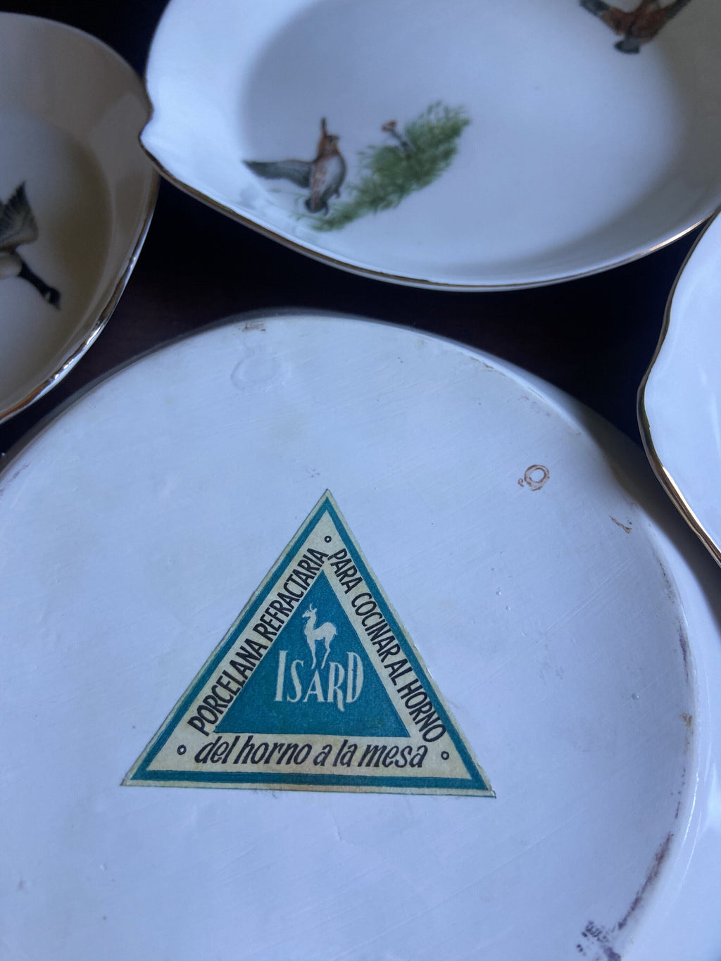 6 fuentes individuales en porcelana refractaria"Isard"