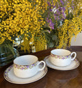 Pareja tazas café en porcelana alemana  "Rosenthal".