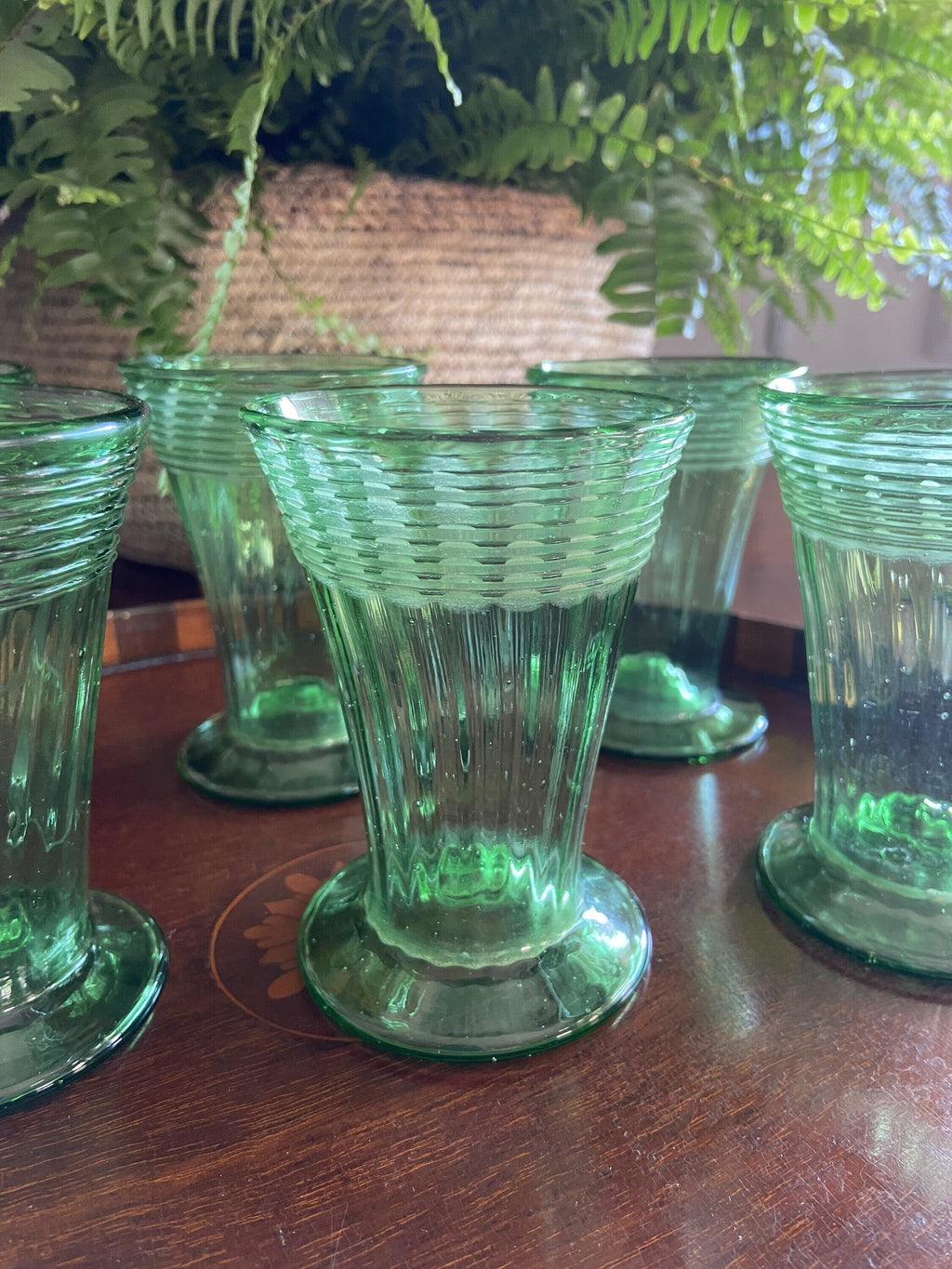 6 vasos en vidrio soplado a mano "Gordiola"