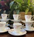7 tazas de moka, en fina porcelana francesa  "J.P."  de Limoges.