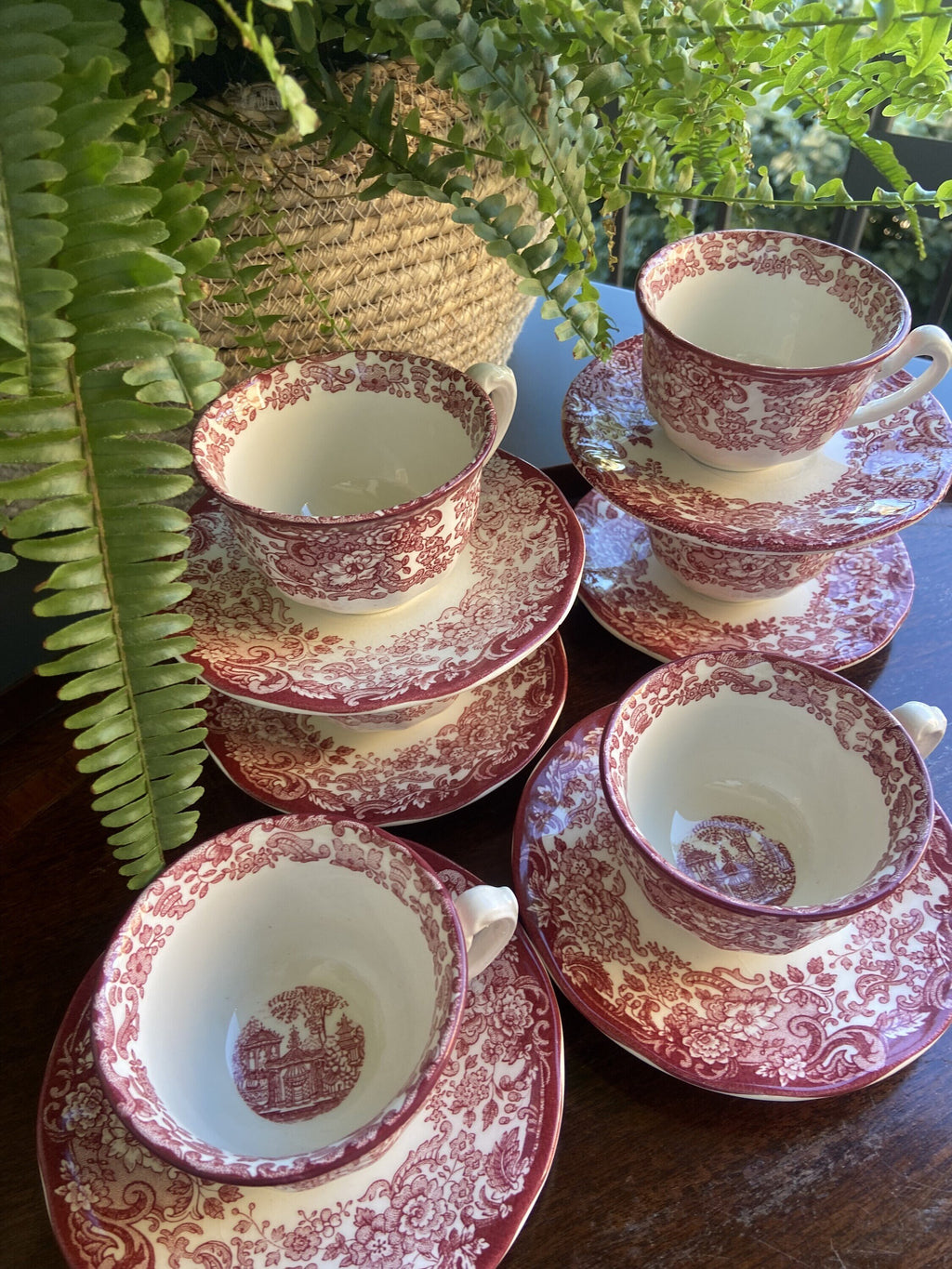 6 tazas de café "La Cartuja de Sevilla" Pickman S.A. (mod. Vistas)
