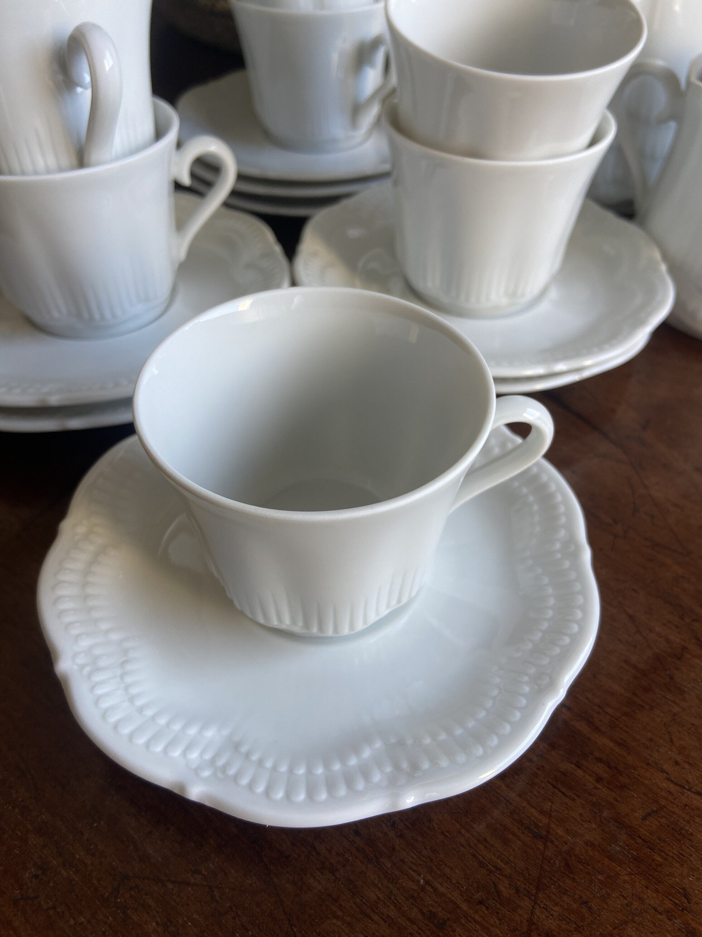 Juego de café en porcelana alemana "Schirnding" Bavaria.
