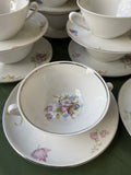 9 tazas consomé en porcelana alemana "Llorm" Bavaria.