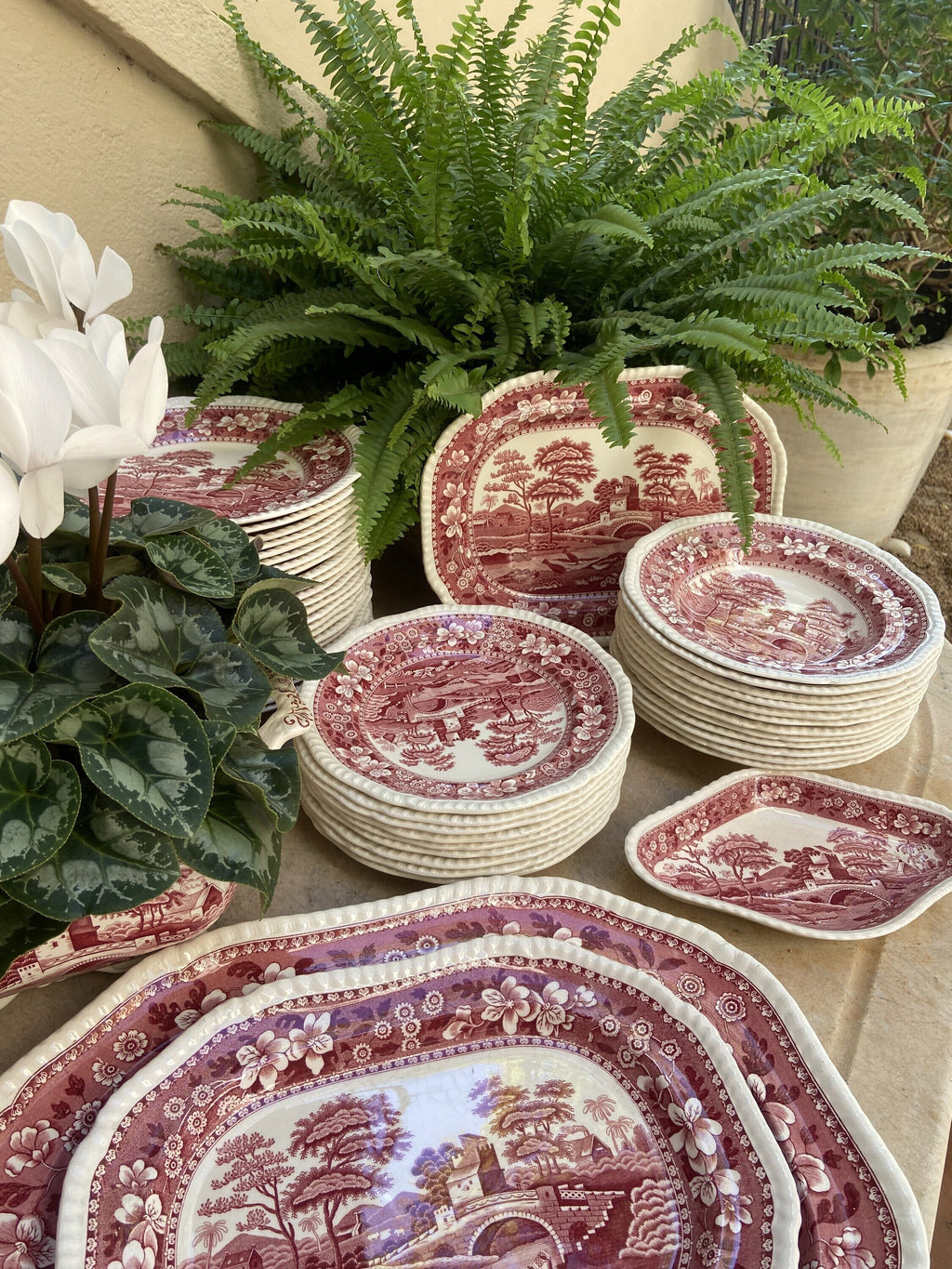 Vajilla en loza inglesa "Spode".