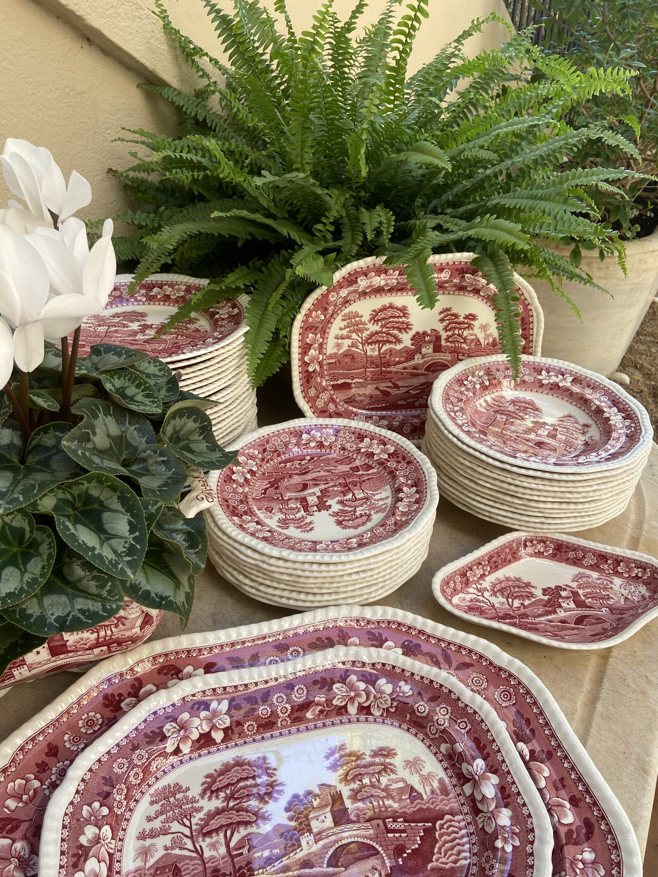 Vajilla en loza inglesa "Spode".