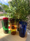 6 vasos refresco en diferentes colores