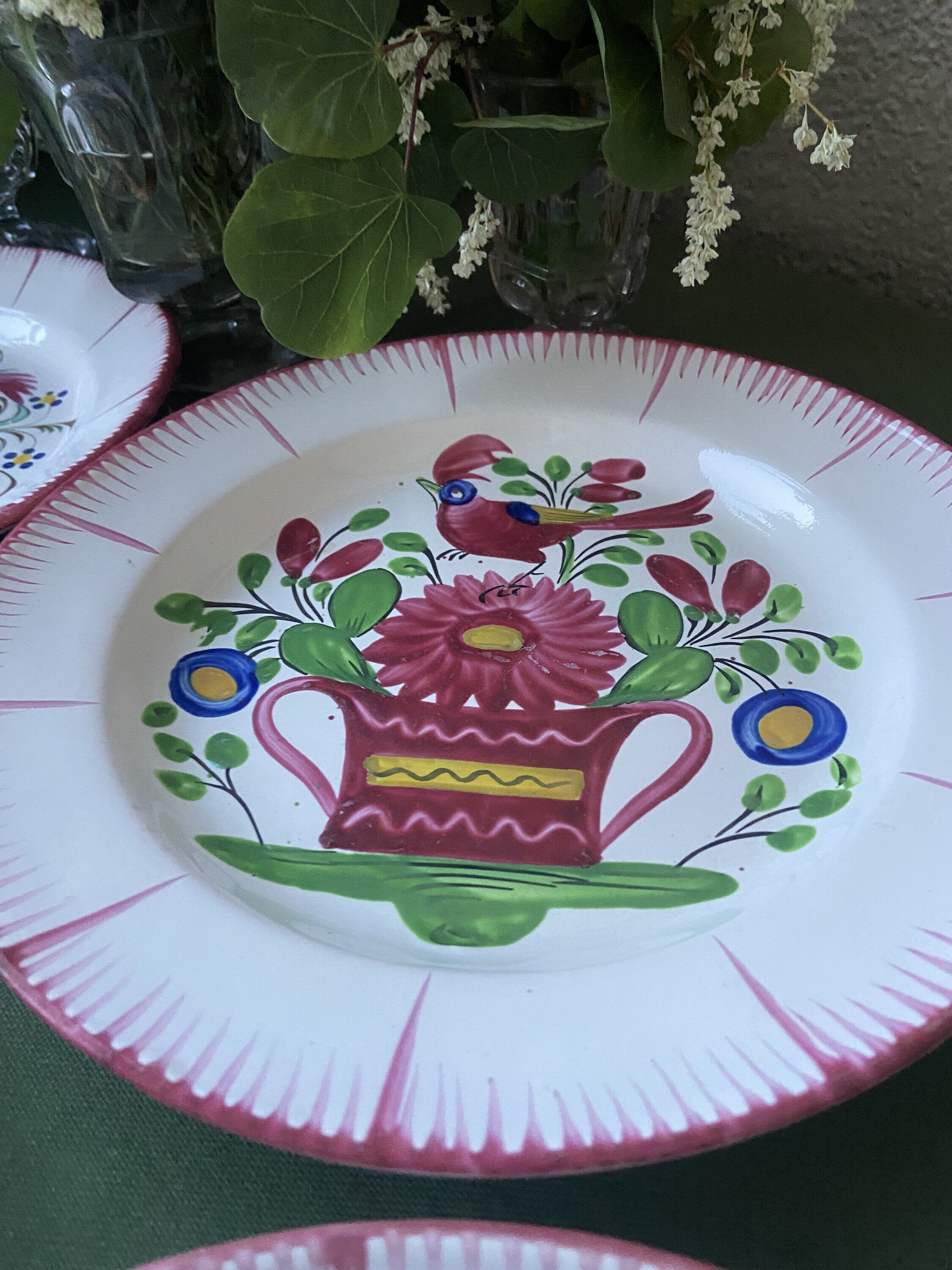 Juego de 6platos de loza franceses.