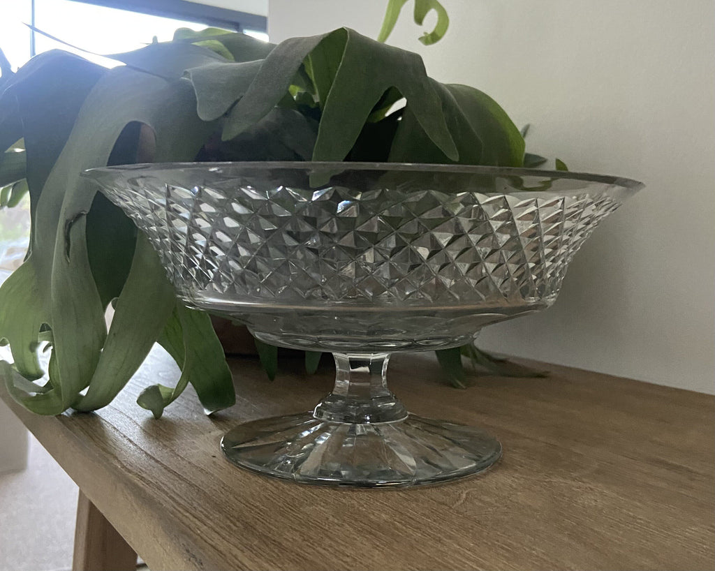 Frutero de cristal tallado