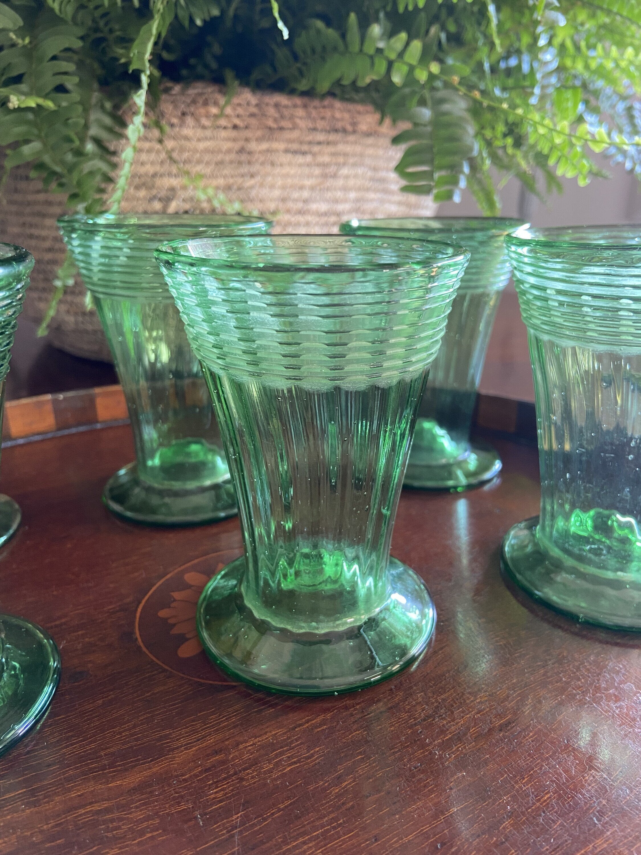 6 vasos en vidrio soplado a mano "Gordiola"