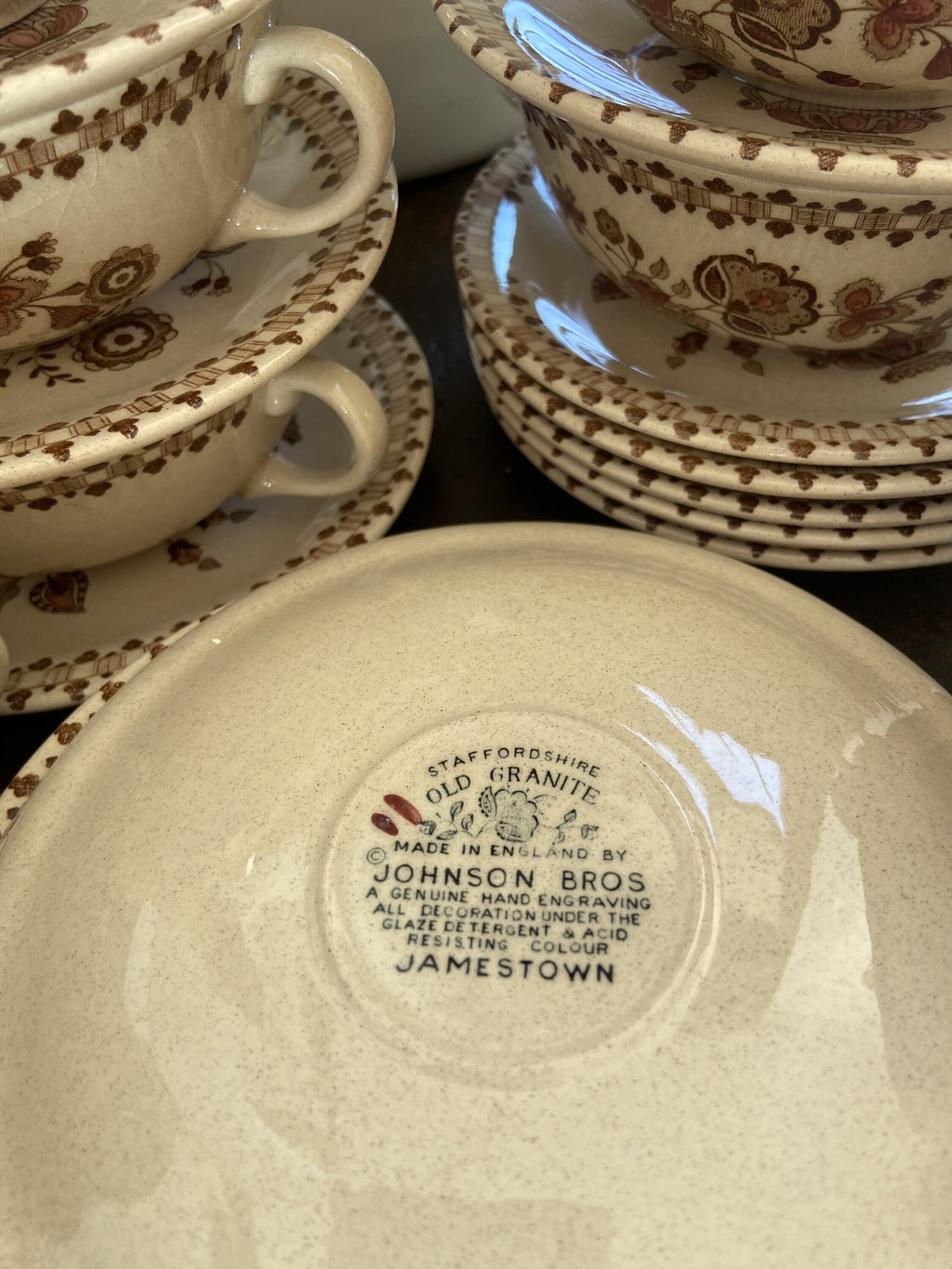 11 tazas consomé "Johnson Bros"