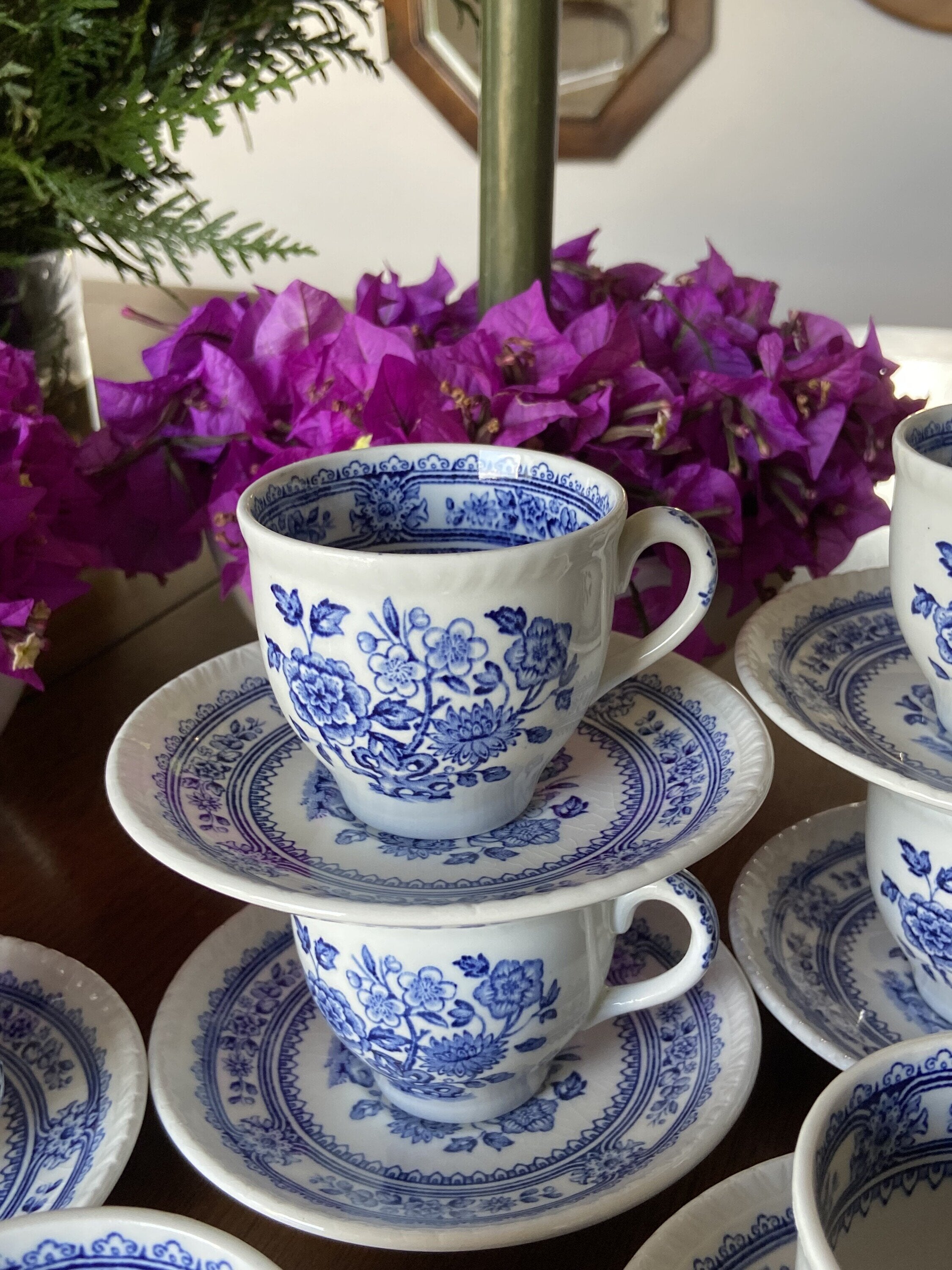 6 tazas de café en loza inglesa "Wood & Sons" mod. Dorset