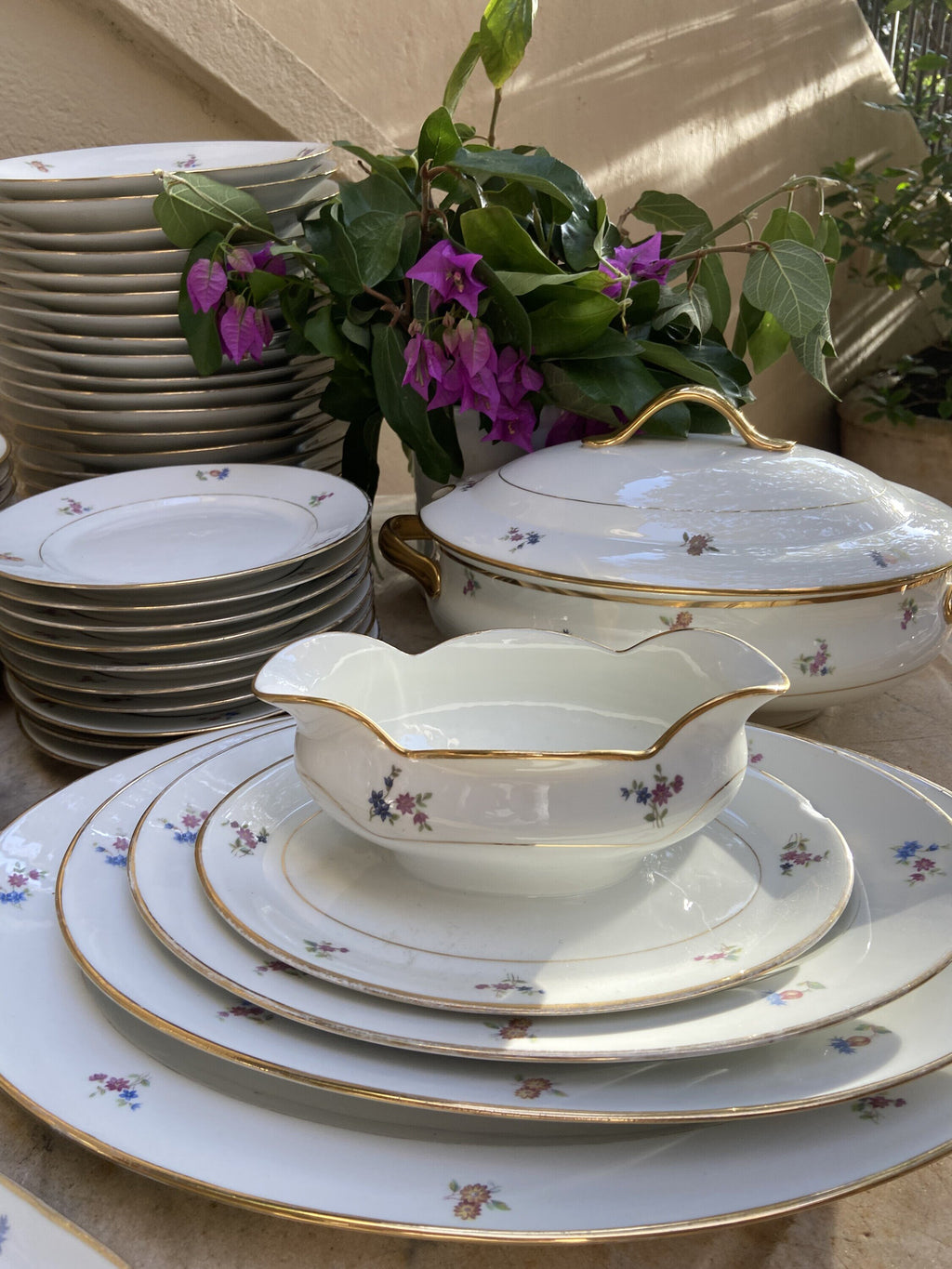 Vajilla en porcelana "Bidasoa", para 10 comensales.