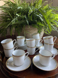 10 tazas de café en porcelana alemana "Eschenbach"