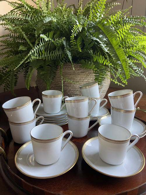 10 tazas de café en porcelana alemana "Eschenbach"