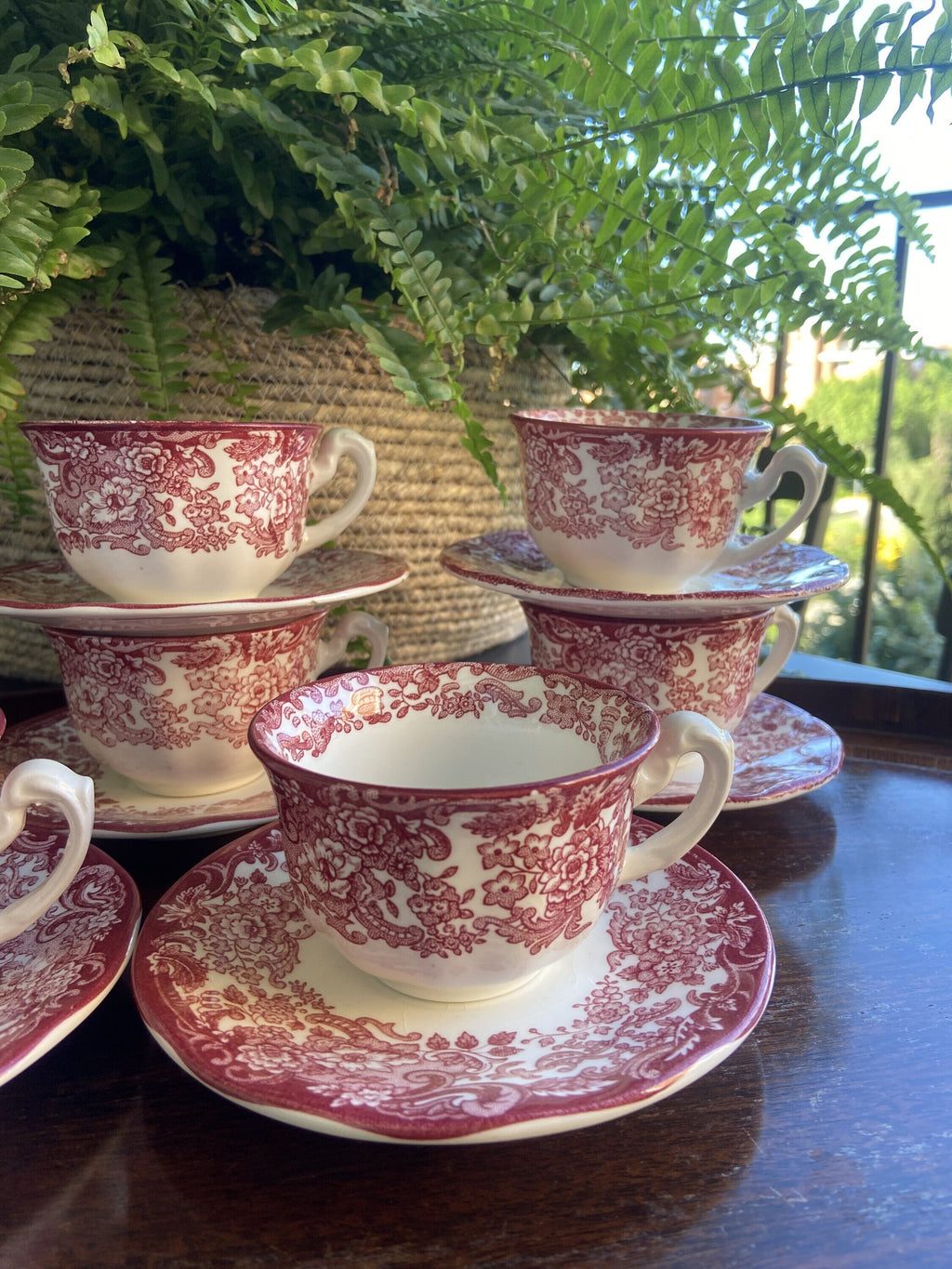 6 tazas de café "La Cartuja de Sevilla" Pickman S.A. (mod. Vistas)