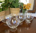 7 copas postres en fino cristal.