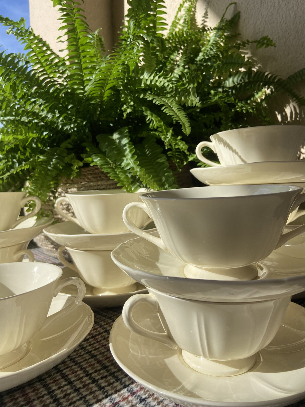 10 tazas de consomé inglesas "Wedgwood".