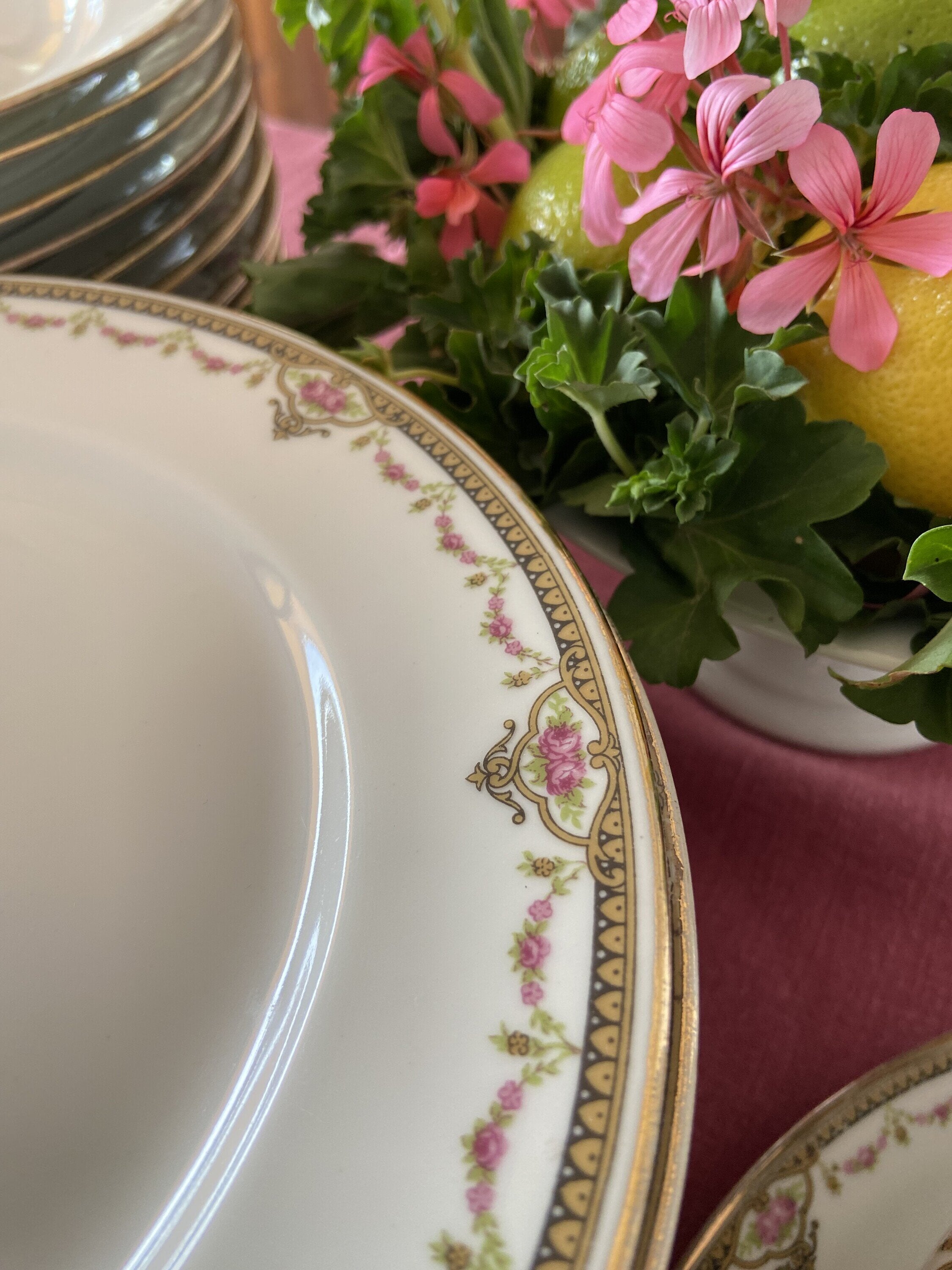 Vajilla en porcelana francesa de Limoges "BRP."