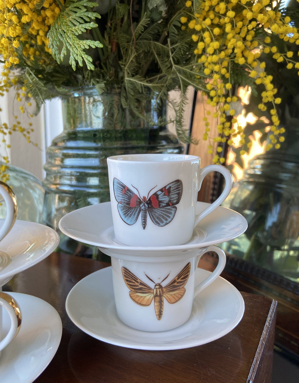 6 tazas de café en porcelana de "Limoges"