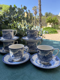 6 tazas de café en loza inglesa "Johnson Bros".