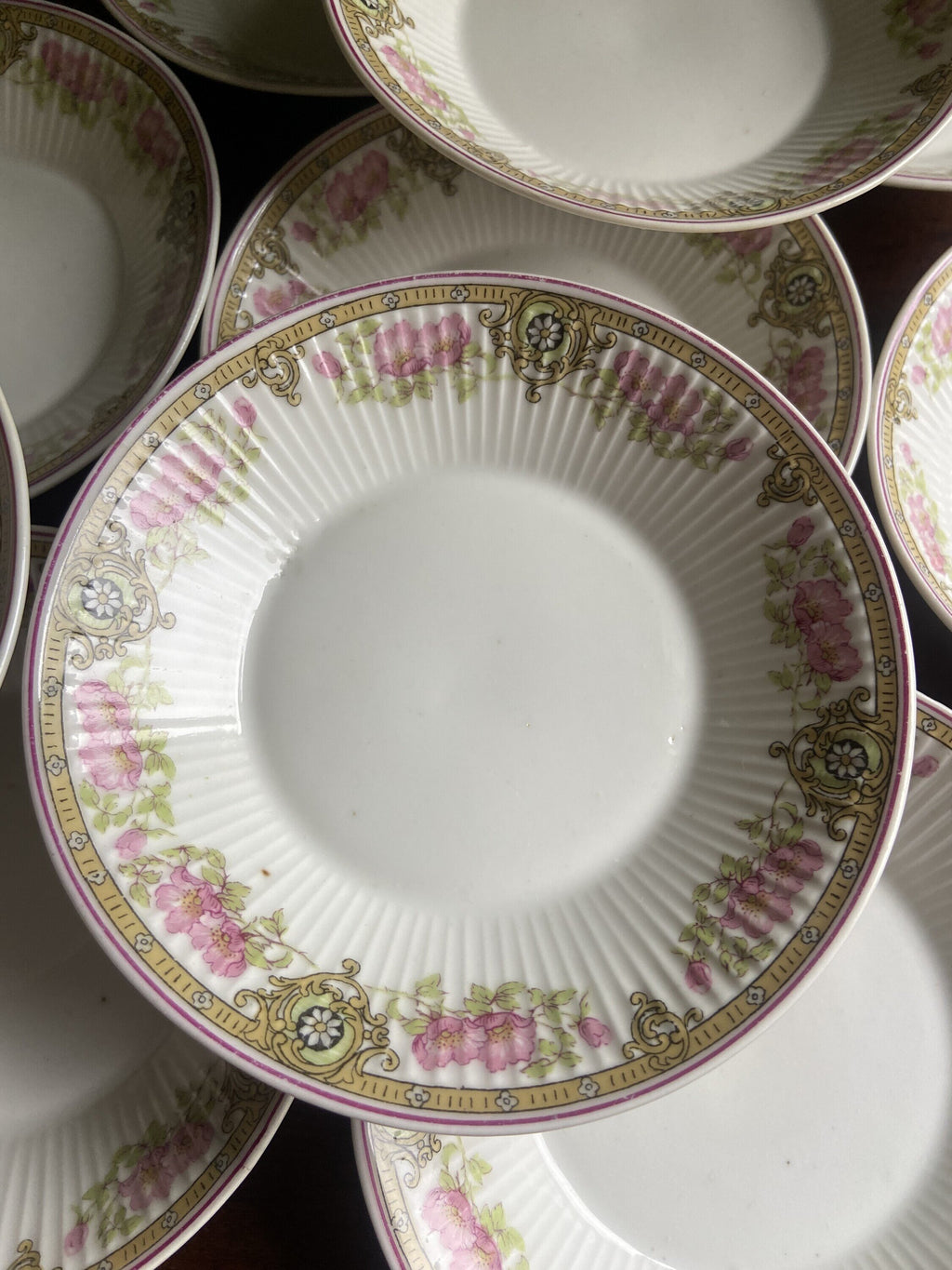 11 platos pan en porcelana francesa