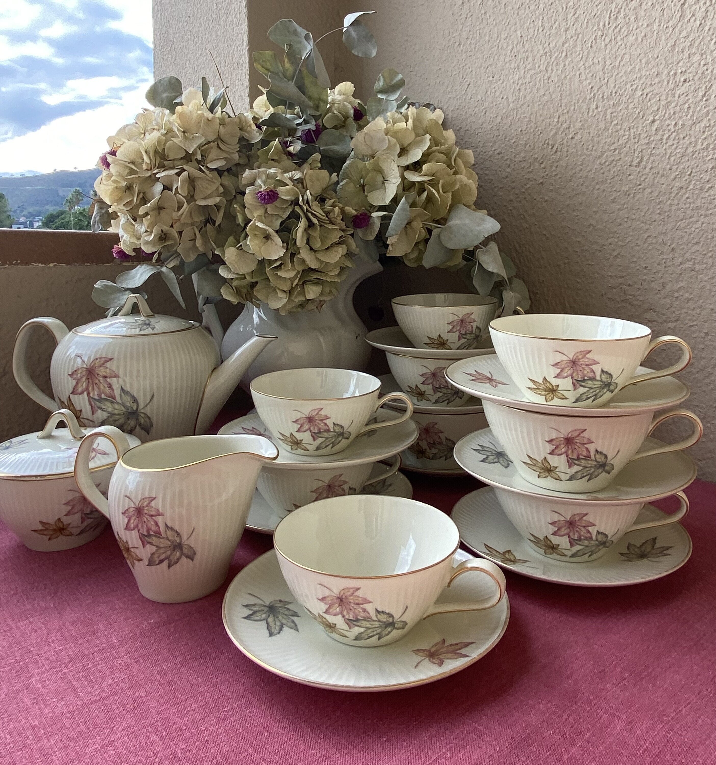 Juego de té en fina porcelana alemana"Thomas".
