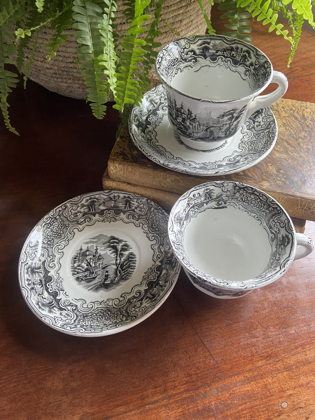 2 Tazas desayuño "Pickman S.A. Sevilla" Cartuja (mod.Vistas) ).