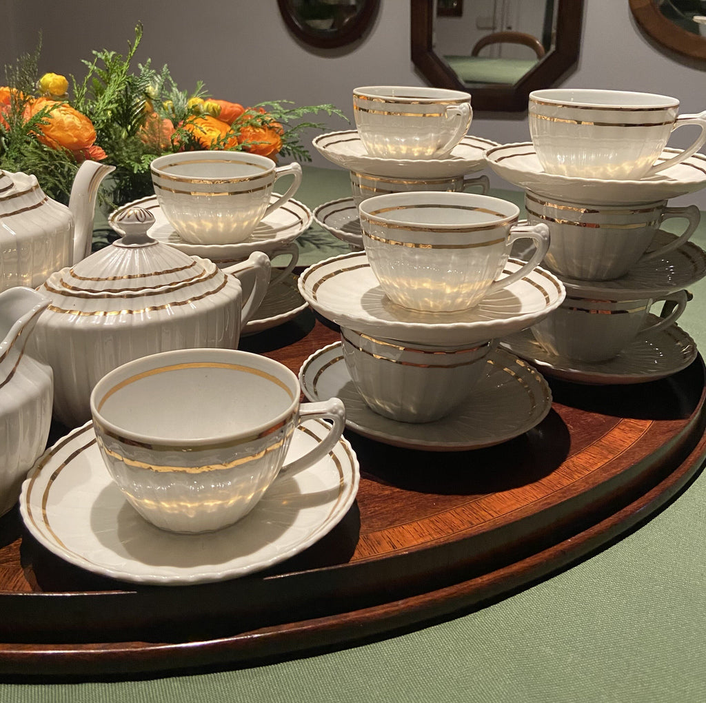 Juego de té en porcelana "Saint Claire"