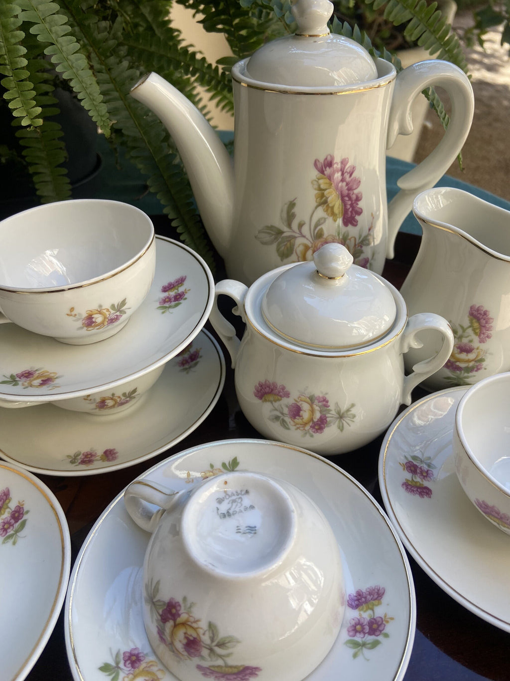 Juego de café en porcelana "Bidasoa"